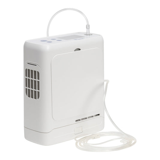 Drive SIMO2 portable oxygen concentrator with control display and oxygen outlet
